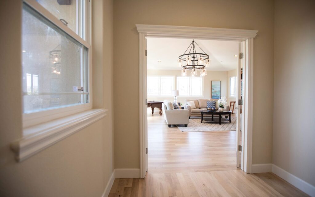 Bright and clean home interior with comfortable furnishings